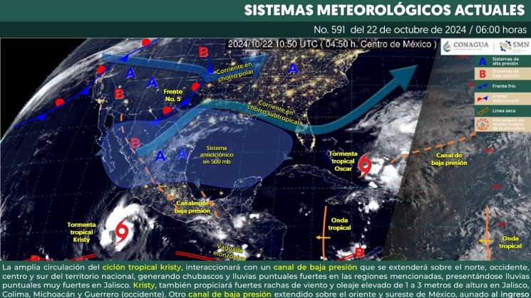 Permanecerán lluvias en diversas regiones de Oaxaca este martes