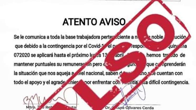 Alertan por oficio falso de días de asueto para SSO- iMSS