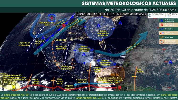 Se esperan lluvias dispersas en zonas montañosas de Oaxaca    