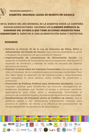 En Oaxaca, la segunda causa de muerte es la diabetes 