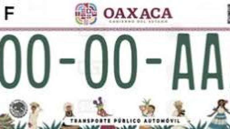 En enero inicia modernización de placas vehiculares en Oaxaca 