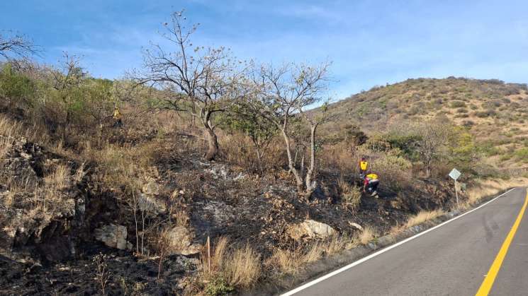 Controla Coesfo incendio forestal en Tlalixtac de Cabrera  