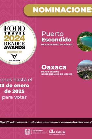 Invitan a votar por Oaxaca en los Food and Travel Reader Awards 