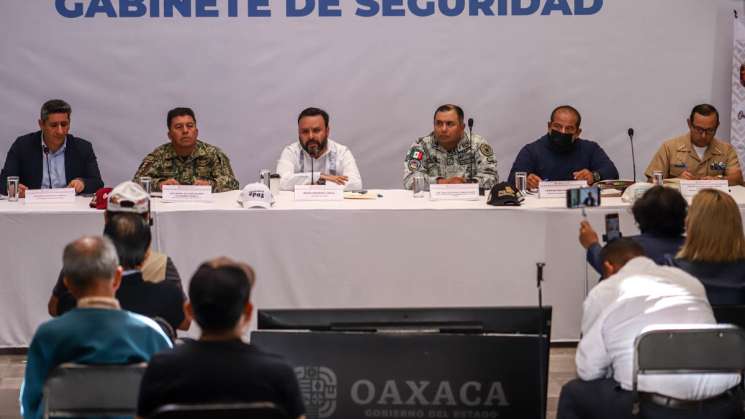 Oaxaca avanza con paz y gobernabilidad: Gabinete de Seguridad  