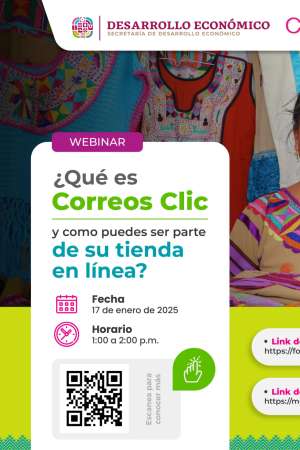 Invita Sedeco a participar en webinar ¿Qué es Correos Clic?