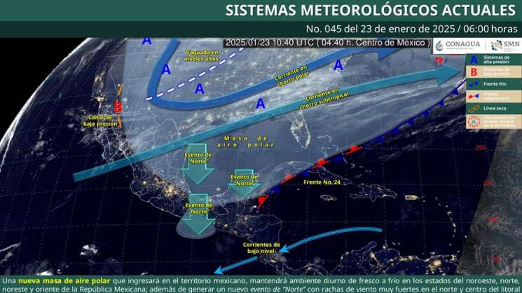 Continuará evento de norte con mayor fuerza en oriente del Istmo 