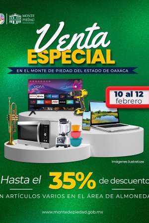 Por aniversario ofrece Monte de Piedad de Oaxaca venta especial