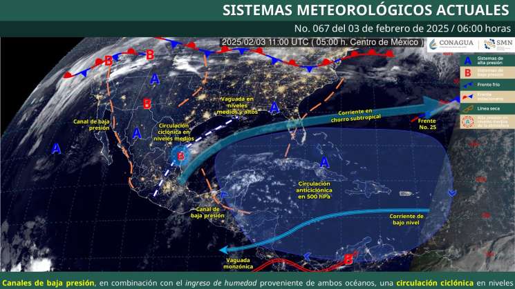 Se prevén lluvias con chubascos aislados en la entidad oaxaqueña