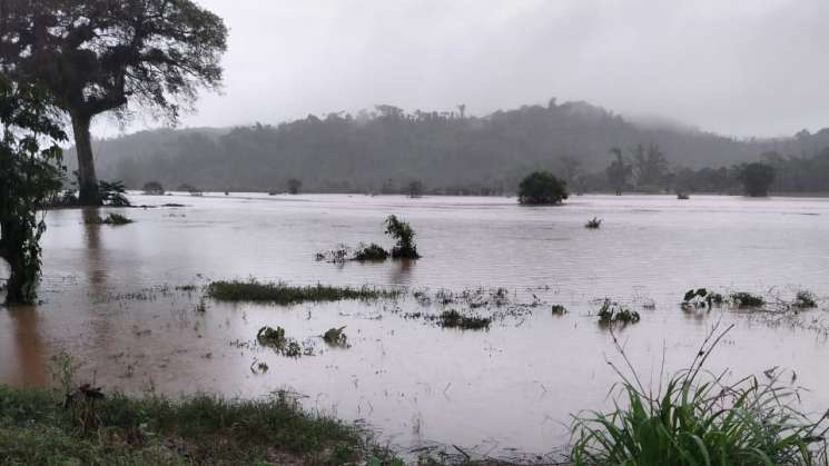 Intensas lluvias desbordan río Uxpanapa en Santa María Chimalapa