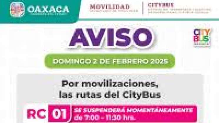 Vía alterna de ruta RC01 del Citybus a partir de este jueves 